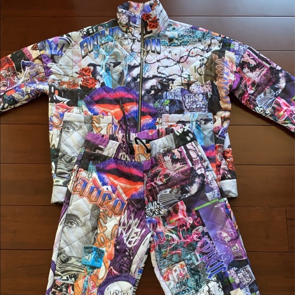 CUSTOM GRAPHIC QUILTED TRACK SUIT